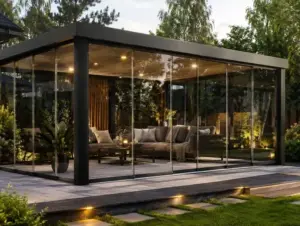 панорамные двери для террасы VEKA